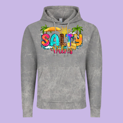 Salty Vibes Vintage Hoodie Designed By Ranaportraitstore