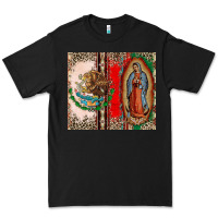 Black Virgin Mary Mexican Flag Premium Tee - CTS Tumbler Store