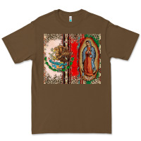 Cacao Virgin Mary Mexican Flag Premium Tee - CTS Tumbler Store