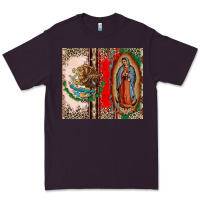Plum Virgin Mary Mexican Flag Premium Tee - CTS Tumbler Store