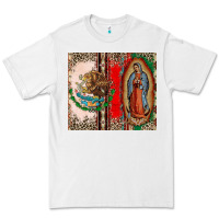 White Virgin Mary Mexican Flag Premium Tee - CTS Tumbler Store