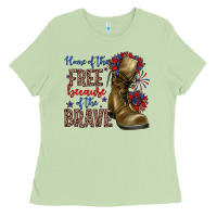 Home Of The Free Because Of The Brave Ladies Tee | Teevron
