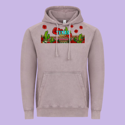 Texas Chica Vintage Hoodie Designed By Jasminsmagicworld