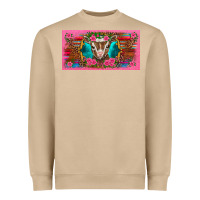 Mushroom western baby boer goat pink flowers serape leopard pink glitter patter Heavyweight Sweatshirt - BarkalooDesign