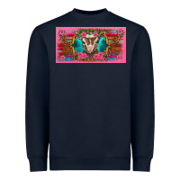 Navy western baby boer goat pink flowers serape leopard pink glitter patter Heavyweight Sweatshirt - BarkalooDesign