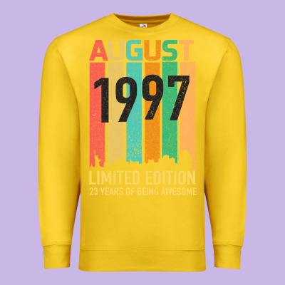 August 1997 23 Years Old 23rd Birthday Premium Sweatshirt Designed By Bettercallsaul