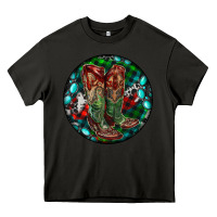 Asphalt Christmas Cowboy Boots Heavy Core Tee - RanaPortraitStore