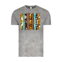 Cloud Rock western cowhide leopard turquoise brushstrokes Vintage Tee - Artiststas