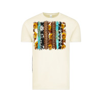 Vintage Arctic western cowhide leopard turquoise brushstrokes Vintage Tee - Artiststas
