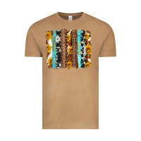 Vintage Camel western cowhide leopard turquoise brushstrokes Vintage Tee - Artiststas