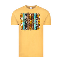 Vintage Mustard western cowhide leopard turquoise brushstrokes Vintage Tee - Artiststas