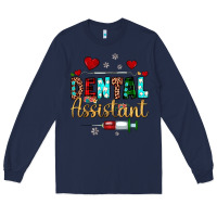Navy Christmas dental assistant Long Sleeve Tee - JahusDesignShop