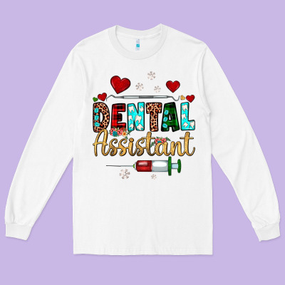 Christmas Dental Assistant Long Sleeve Tee Designed By Jahusdesignshop
