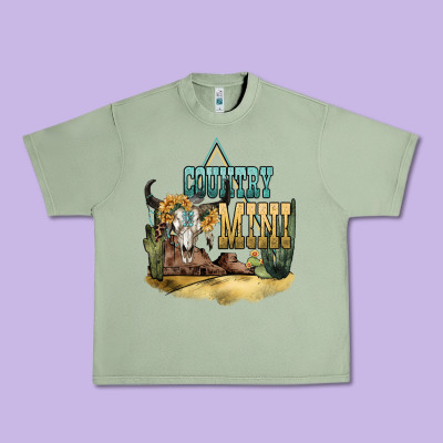 Country Mini Urban Heavy Tee Designed By Nancycooperartshop
