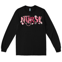 Black nurse breast cancer awareness Long Sleeve Tee - MaliasSmallBusiness
