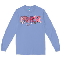 Colony Blue nurse breast cancer awareness Long Sleeve Tee - MaliasSmallBusiness