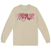 Mushroom nurse breast cancer awareness Long Sleeve Tee - MaliasSmallBusiness