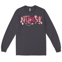 Smoke nurse breast cancer awareness Long Sleeve Tee - MaliasSmallBusiness