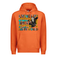 Carrot Living Life Somewhere Between Jesus Premium Hoodie - texasbilliewilder