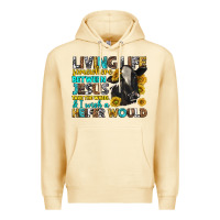 Pina Colada Living Life Somewhere Between Jesus Premium Hoodie - texasbilliewilder