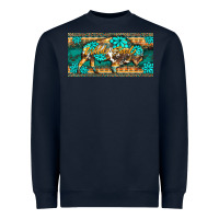 Navy western  bison wild soul turquoise's gemstones  license plate template Heavyweight Sweatshirt - BarkalooDesign
