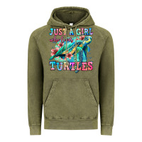 Vintage Olive just a girl who loves turtles Vintage Hoodie - Jasminsmagicworld