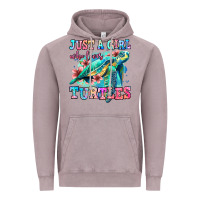 Vintage Zinc just a girl who loves turtles Vintage Hoodie - Jasminsmagicworld