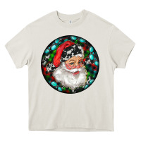 Cream Christmas Santa Claus Heavy Core Tee - RanaPortraitStore