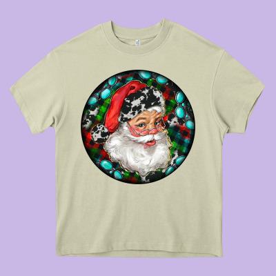Christmas Santa Claus Heavy Core Tee Designed By Ranaportraitstore