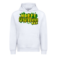 White Happy St. Patrick's Day Urban Hoodie - HowdyJamesFarm