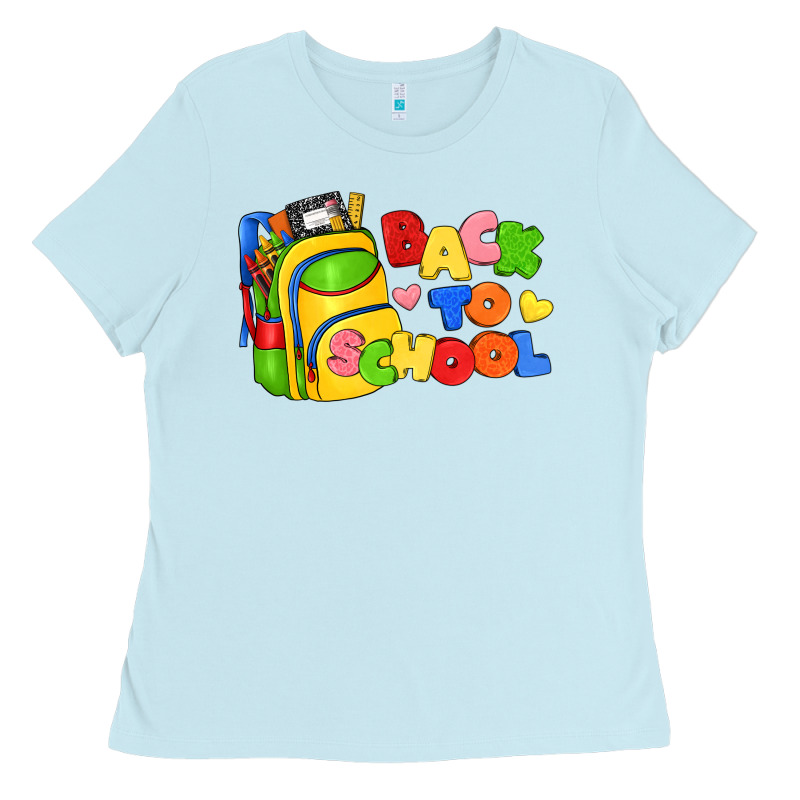 Back To School With School Bag Ladies Tee by texasbilliewilder | Teevron