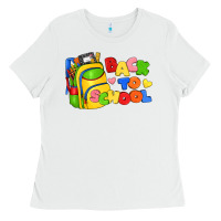 White back to school with school bag Ladies Tee - texasbilliewilder