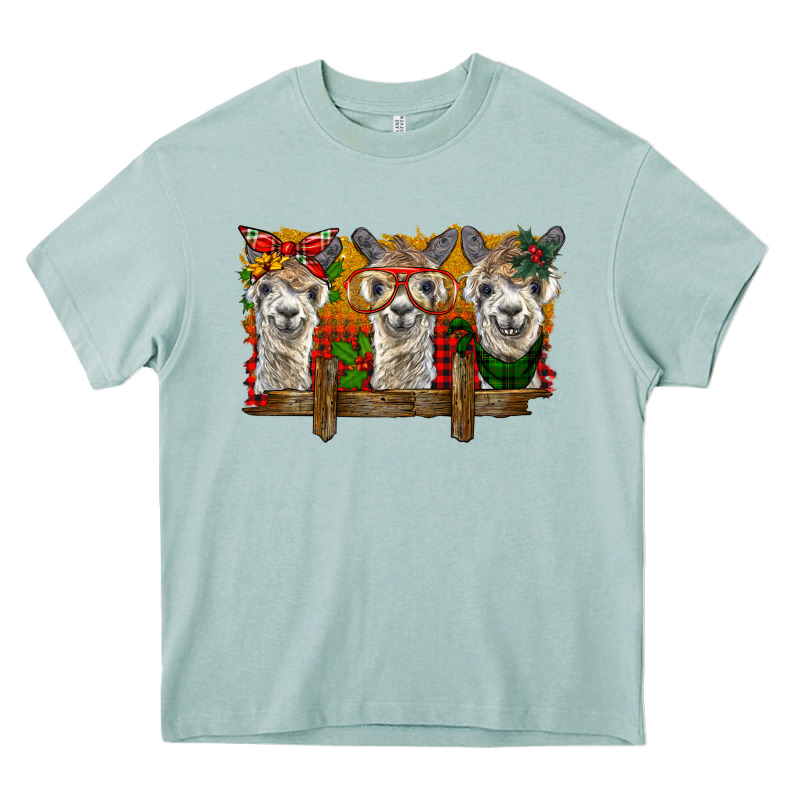 Christmas Alpacas Heavy Core Tee by BarkalooDesign | Teevron