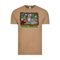 Vintage Coffee merry christmas western bull skull Vintage Tee - AdoDesignShop