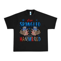 Black star spangled and hammered skeleton hand Urban Heavy Tee - Jasminsmagicworld