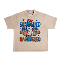 French Oak star spangled and hammered skeleton hand Urban Heavy Tee - Jasminsmagicworld
