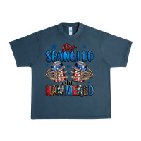 Midnight Navy star spangled and hammered skeleton hand Urban Heavy Tee - Jasminsmagicworld
