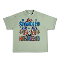 Oil Green star spangled and hammered skeleton hand Urban Heavy Tee - Jasminsmagicworld