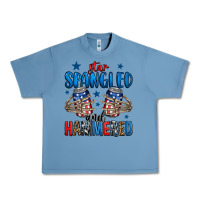 Pebble Blue star spangled and hammered skeleton hand Urban Heavy Tee - Jasminsmagicworld
