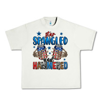 Star Spangled And Hammered Skeleton Hand Urban Heavy Tee | Teevron