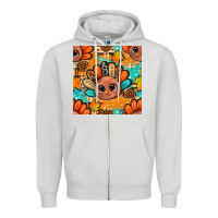 Dove Grey thanksgiving turkey and cone with tartan seamless pattern bbs Zipper Hoodie - BundleAndBundleShop