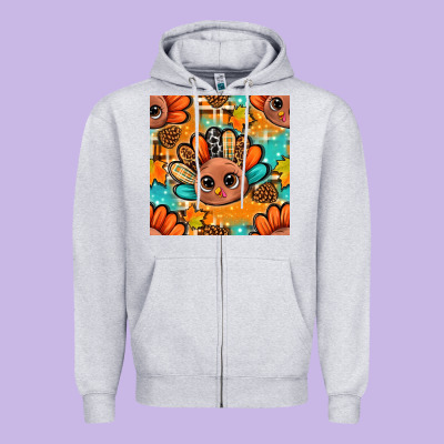 Thanksgiving Turkey And Cone With Tartan Seamless Pattern Bbs Zipper Hoodie Designed By Bundleandbundleshop