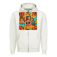 Oatmeal Heather thanksgiving turkey and cone with tartan seamless pattern bbs Zipper Hoodie - BundleAndBundleShop