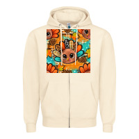 Sandshell thanksgiving turkey and cone with tartan seamless pattern bbs Zipper Hoodie - BundleAndBundleShop