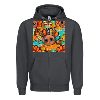 Smoke thanksgiving turkey and cone with tartan seamless pattern bbs Zipper Hoodie - BundleAndBundleShop