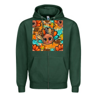 Sports Green thanksgiving turkey and cone with tartan seamless pattern bbs Zipper Hoodie - BundleAndBundleShop