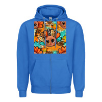 True Royal thanksgiving turkey and cone with tartan seamless pattern bbs Zipper Hoodie - BundleAndBundleShop