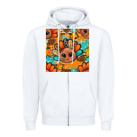 White thanksgiving turkey and cone with tartan seamless pattern bbs Zipper Hoodie - BundleAndBundleShop
