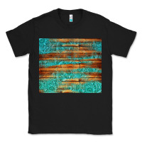 Black turquoise  leather and wooden pattern tumbler Classic Tee - Jasminsmagicworld