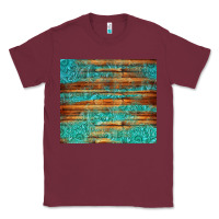 Burgundy turquoise  leather and wooden pattern tumbler Classic Tee - Jasminsmagicworld